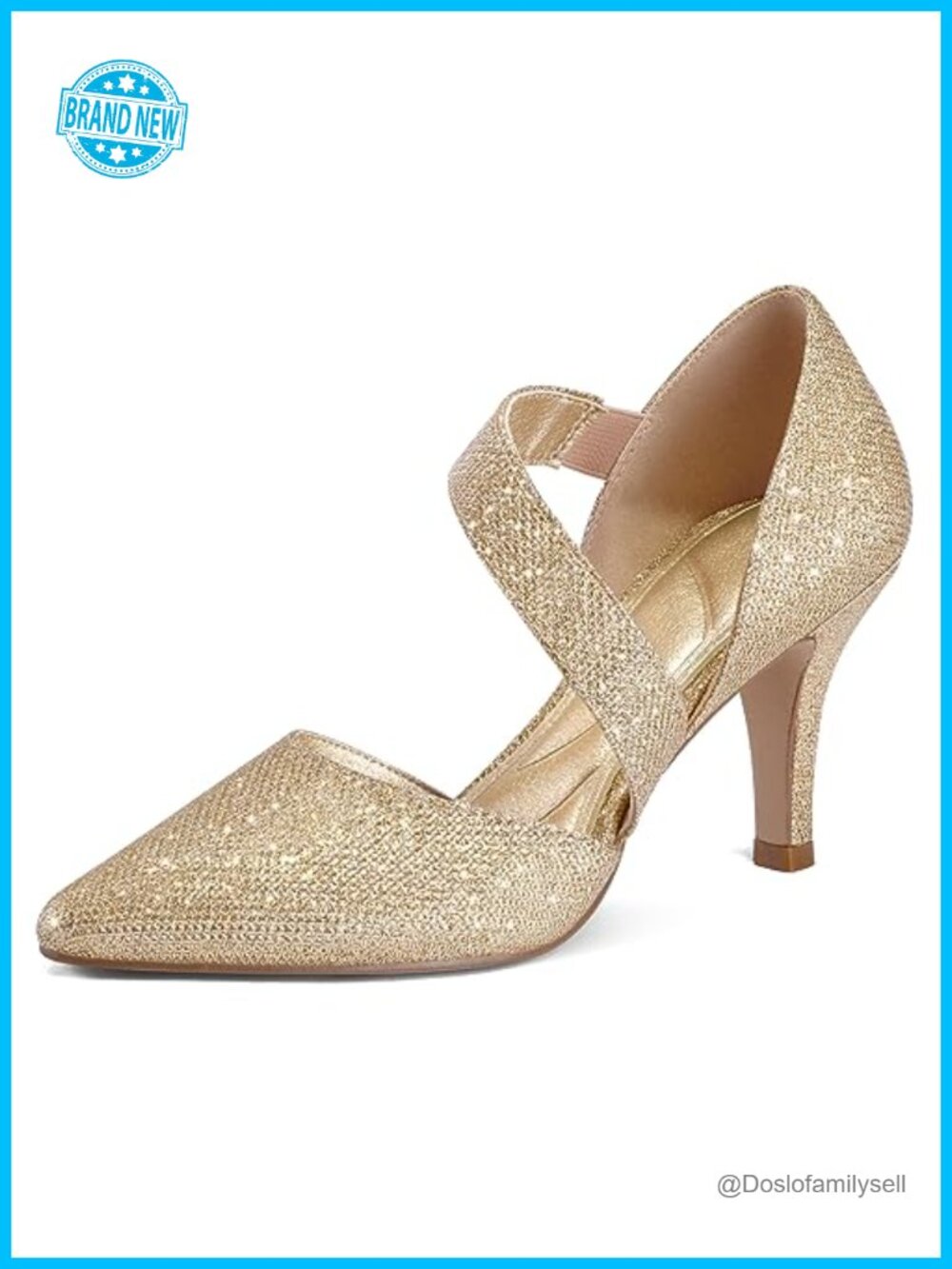 Women's Pointed Toe Stiletto Heel Pumps Memory Foam Comfort Dress Shoes